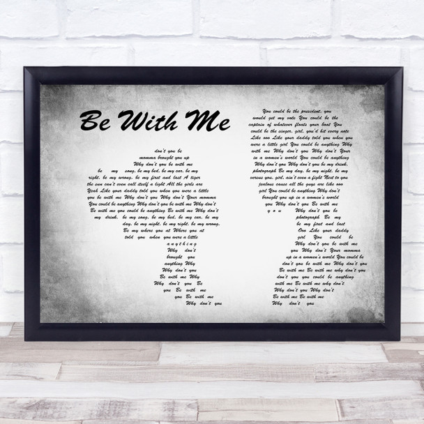 Old Dominion Be with Me Grey Man Lady Couple Song Lyric Print