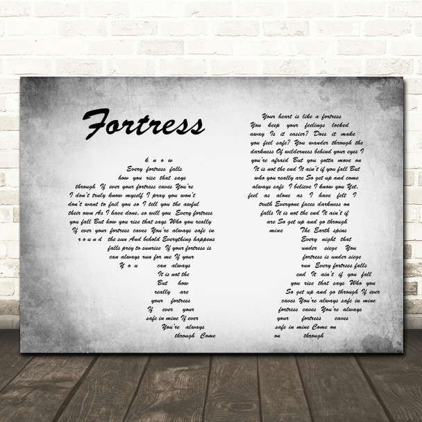 Queens of the Stone Age Fortress Man Lady Couple Grey Song Lyric Quote Print