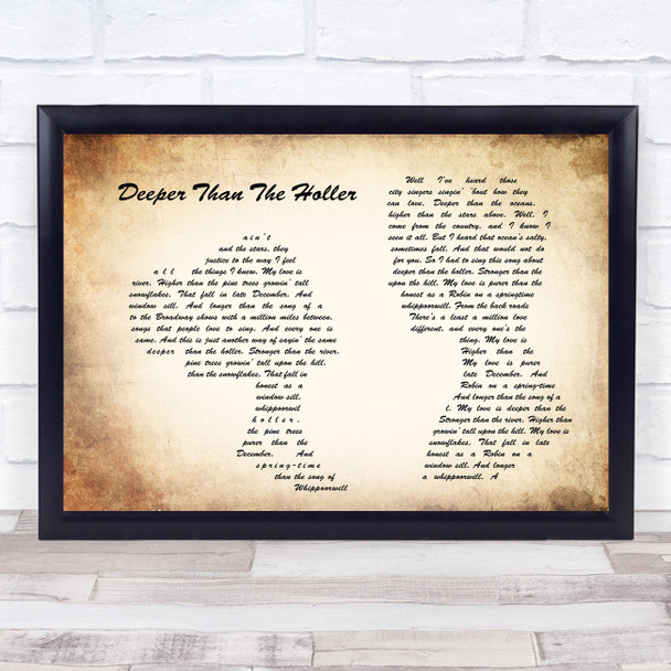 Randy Travis Deeper Than The Holler Man Lady Couple Song Lyric Quote Print