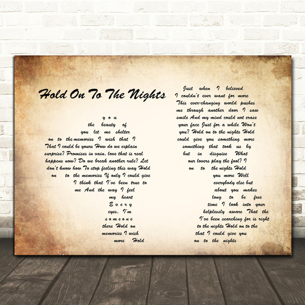Richard Marx Hold On To The Nights Man Lady Couple Song Lyric Quote Print