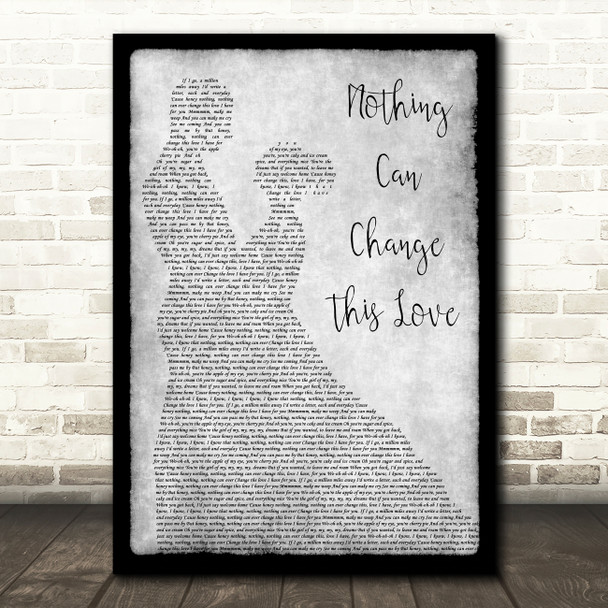 Sam Cooke Nothing Can Change This Love Grey Man Lady Dancing Song Lyric Print