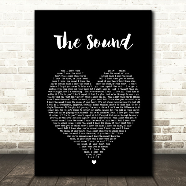 The 1975 The Sound Black Heart Song Lyric Print