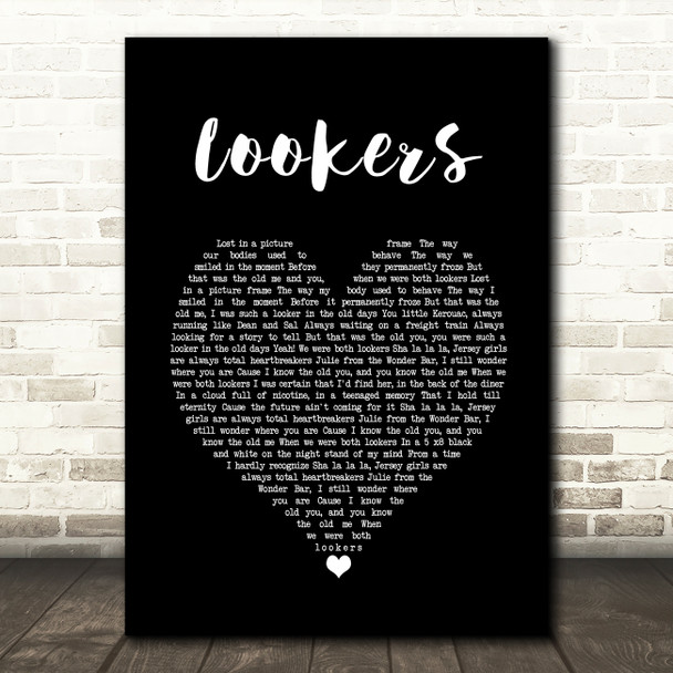 The Menzingers Lookers Black Heart Song Lyric Print