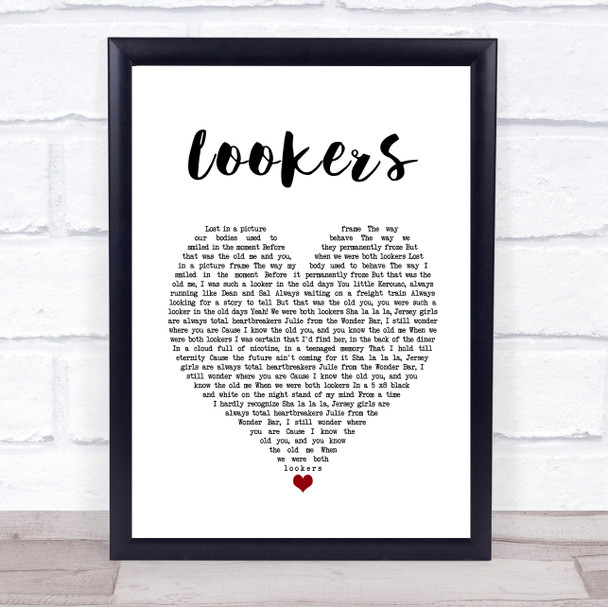 The Menzingers Lookers White Heart Song Lyric Print