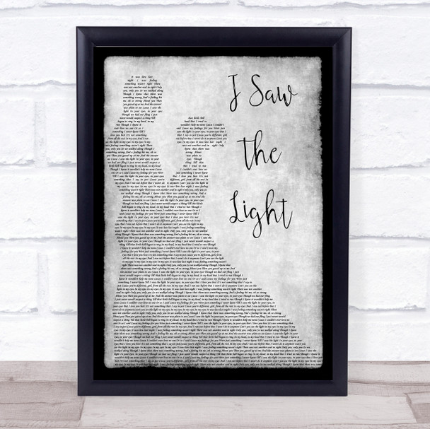 Todd Rundgren I Saw The Light Man Lady Dancing Grey Song Lyric Quote Print