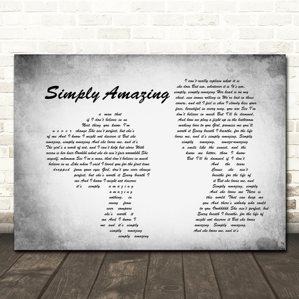 Trey Grey Songz Simply Amazing Man Lady Couple Grey Song Lyric Quote Print