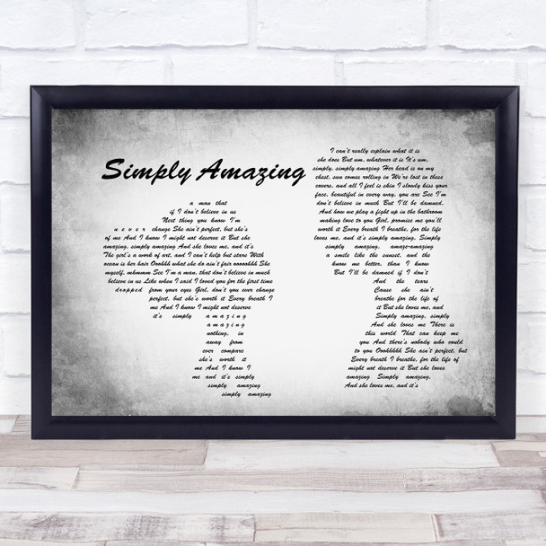 Trey Grey Songz Simply Amazing Man Lady Couple Grey Song Lyric Quote Print