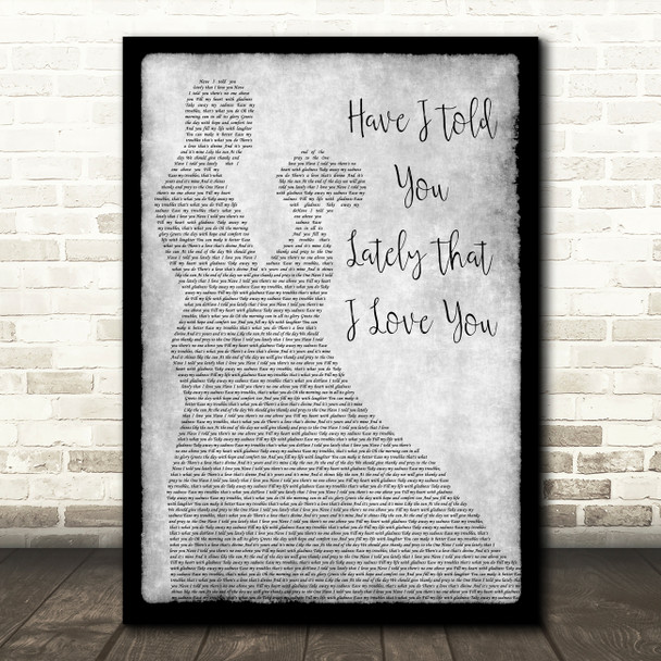 Van Morrison Have I Told You Lately That I Love You Man Lady Dancing Grey Print