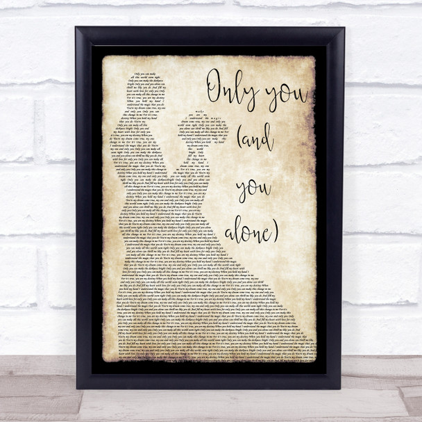 The Platters Only you (and you alone) Man Lady Dancing Song Lyric Quote Music Print