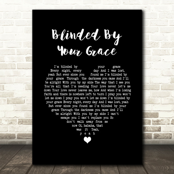 Stormzy Blinded By Your Grace, Pt. 1 Black Heart Song Lyric Quote Music Print