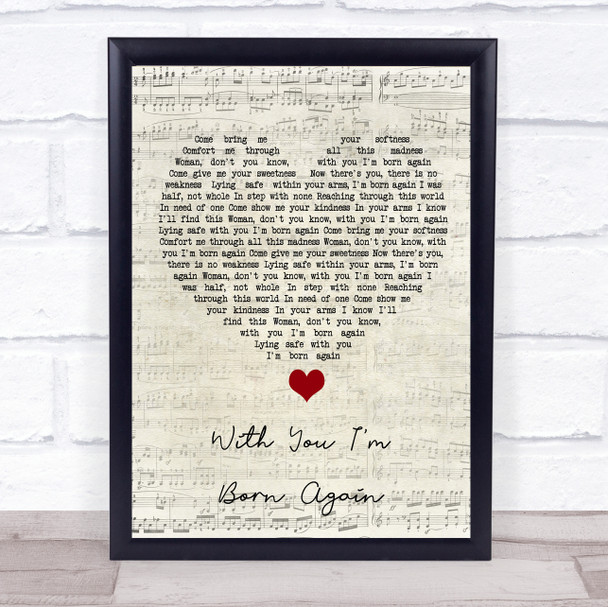 Billy Preston & Syreeta With You I'm Born Again Script Heart Song Lyric Quote Music Print