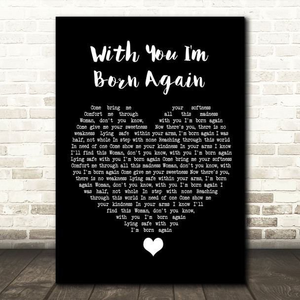 Billy Preston & Syreeta With You I'm Born Again Black Heart Song Lyric Quote Music Print