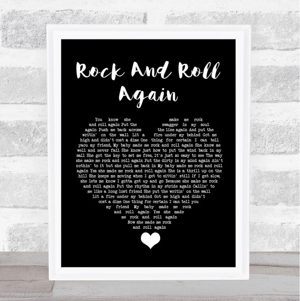 Blackberry Smoke Rock And Roll Again Black Heart Song Lyric Quote Music Print