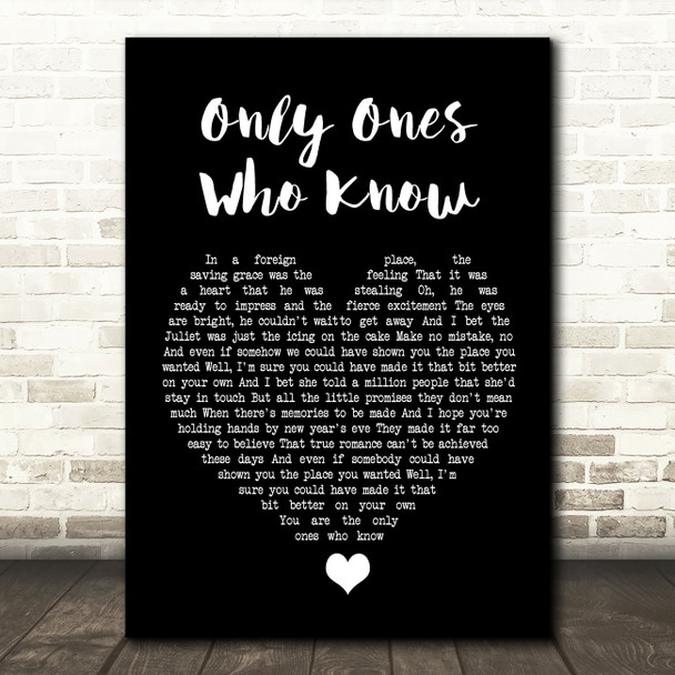 Arctic Monkeys Only Ones Who Know Black Heart Song Lyric Quote Music Print