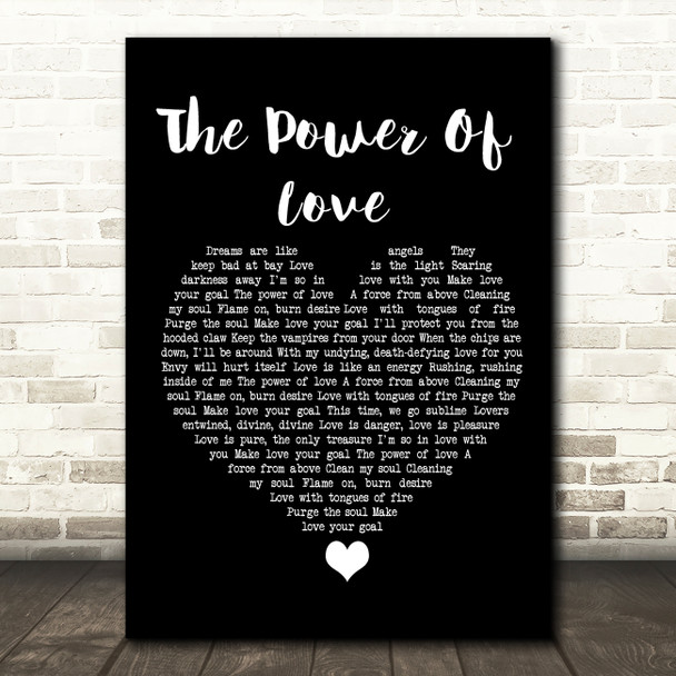 Dalton Harris ft James Arthur The Power Of Love Black Heart Song Lyric Quote Music Print