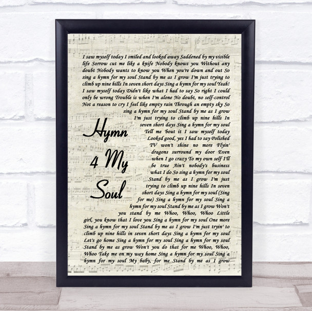 Andy Fairweather Low Hymn 4 My Soul Vintage Script Song Lyric Quote Music Print