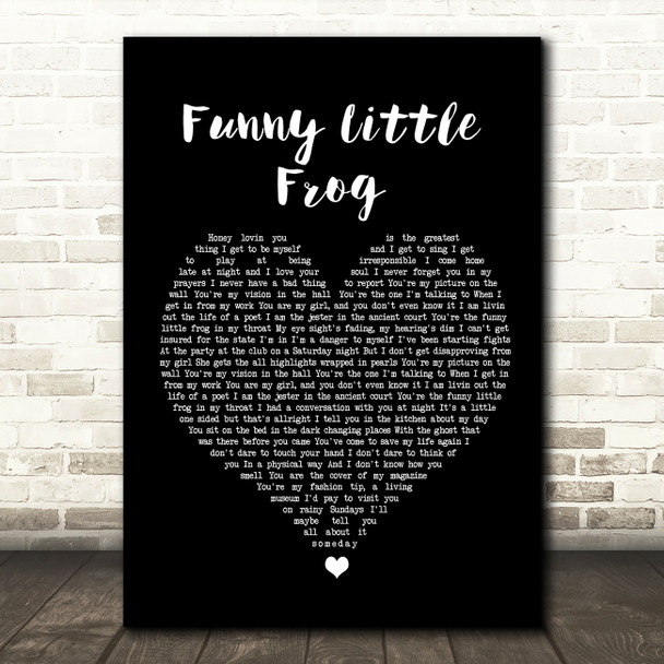 Belle & Sebastian Funny Little Frog Black Heart Song Lyric Quote Music Print