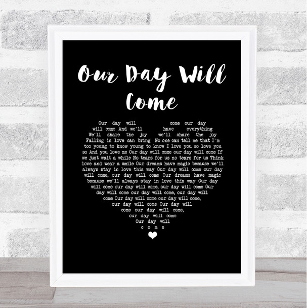 Amy Winehouse Our Day Will Come Black Heart Song Lyric Quote Music Print