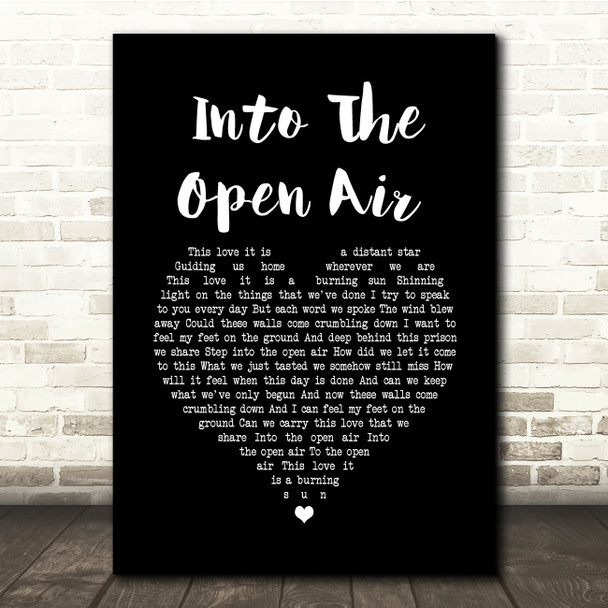 Julie Fowlis Into The Open Air Black Heart Song Lyric Quote Music Print