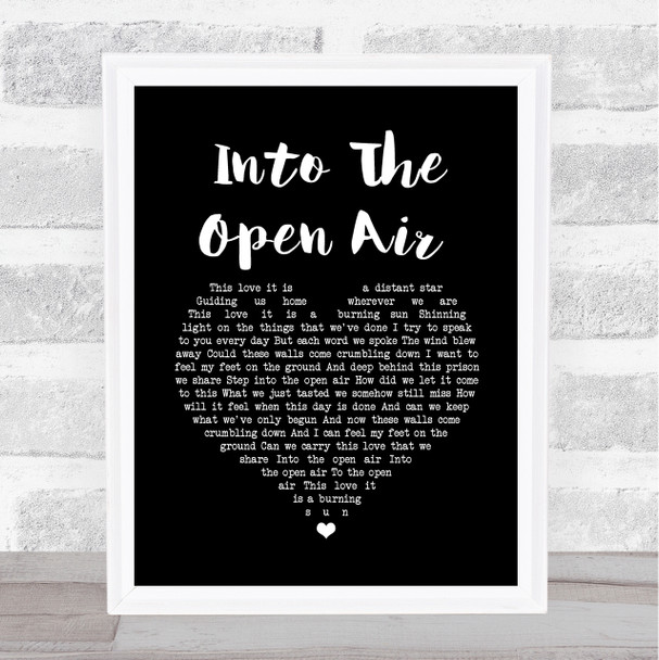 Julie Fowlis Into The Open Air Black Heart Song Lyric Quote Music Print