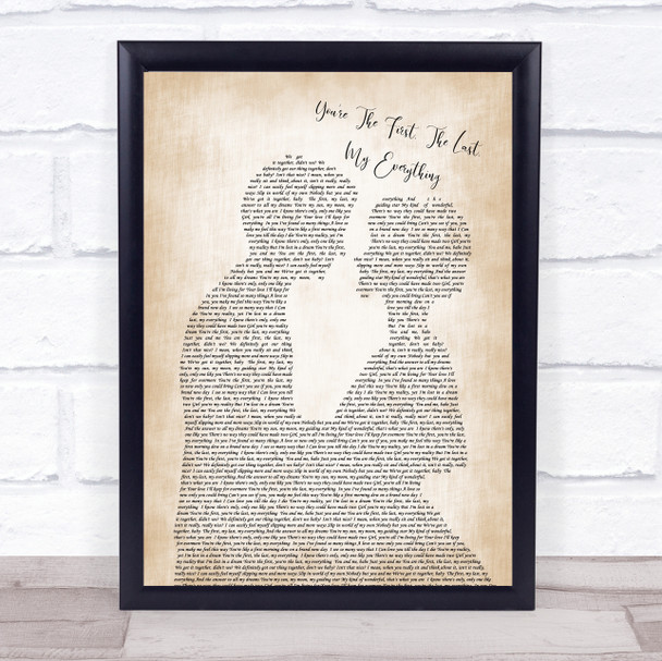 Barry White You're The First The Last My Everything Song Lyric Man Lady Print