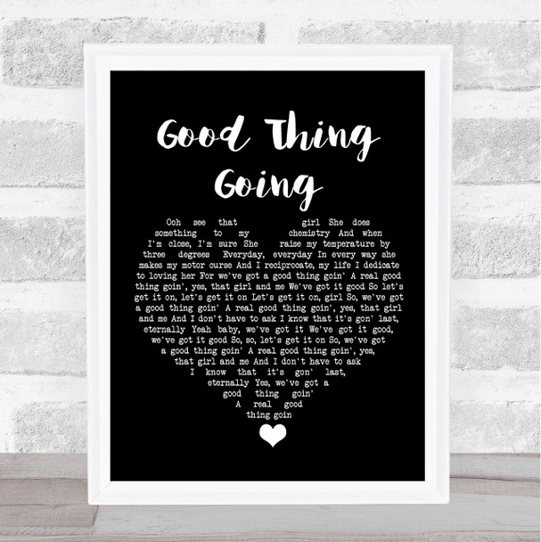 Sugar Minott Good Thing Going Black Heart Song Lyric Quote Music Print