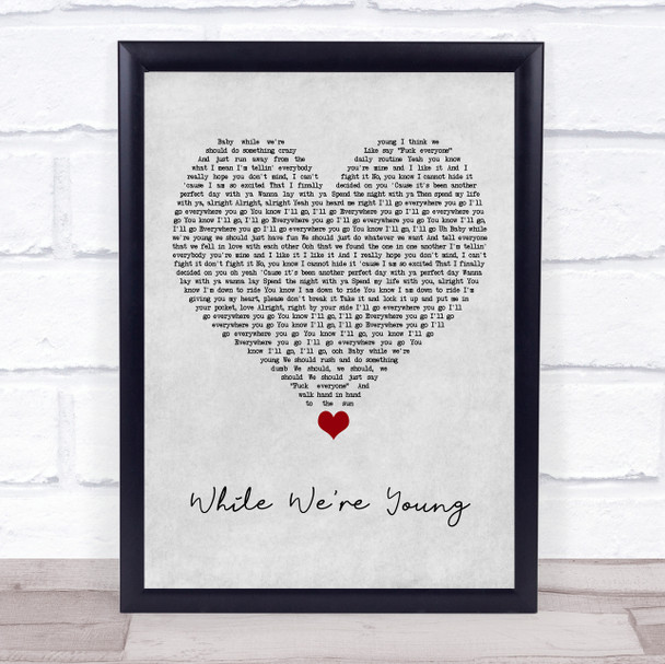 Jhene Aiko While We're Young Grey Heart Song Lyric Quote Music Print