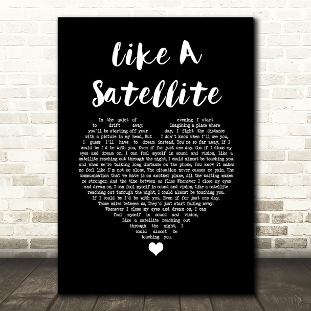 Thunder Like A Satellite Black Heart Song Lyric Quote Music Print