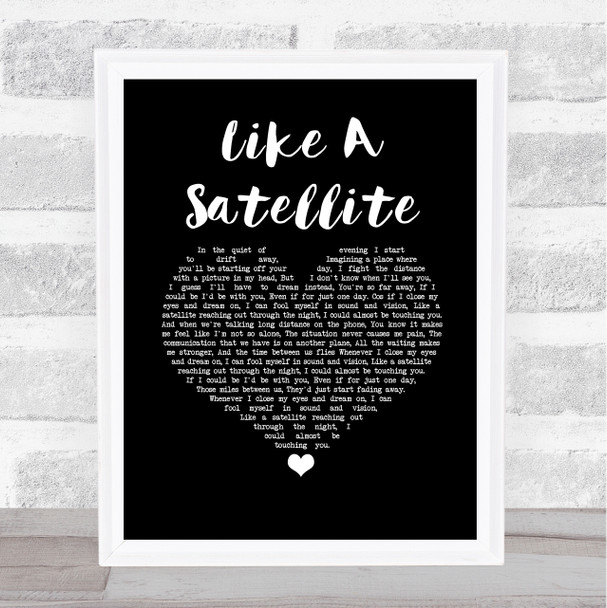 Thunder Like A Satellite Black Heart Song Lyric Quote Music Print