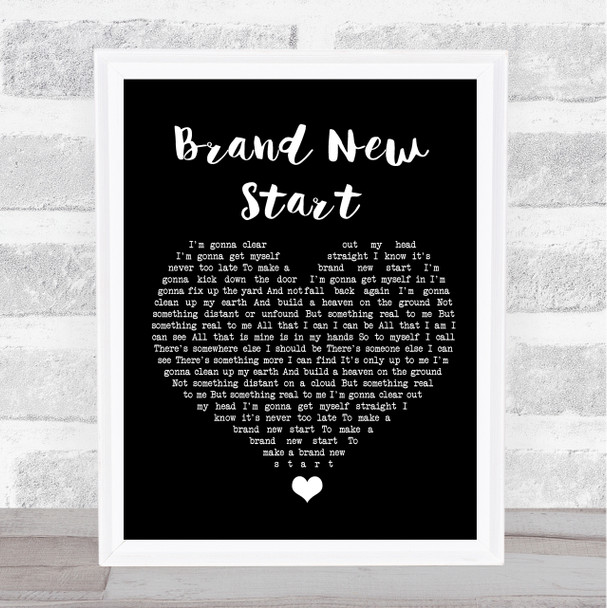 Paul Weller Brand New Start Black Heart Song Lyric Quote Music Print Paul Weller Brand New Start Black Heart Song Lyric Quote Music Print
