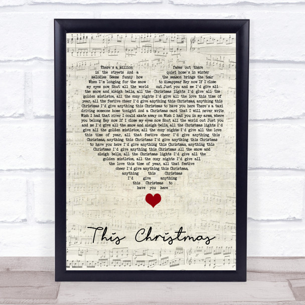 Oh Wonder This Christmas Script Heart Song Lyric Quote Music Print