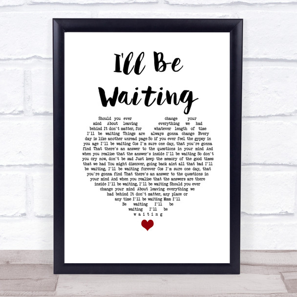 Thunder I'll Be Waiting White Heart Song Lyric Quote Music Print