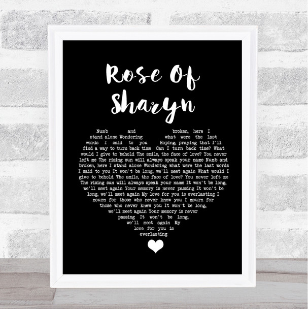 Killswitch Engage Rose Of Sharyn Black Heart Song Lyric Quote Music Print