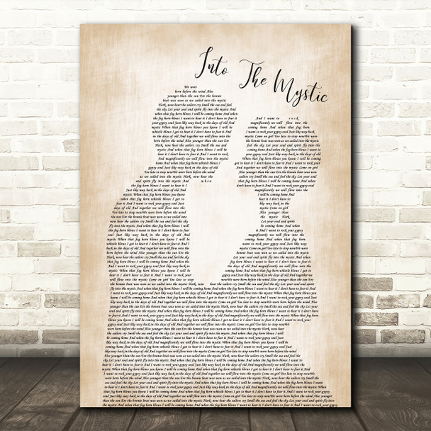 Van Morrison Into The Mystic Song Lyric Man Lady Bride Groom Wedding Print