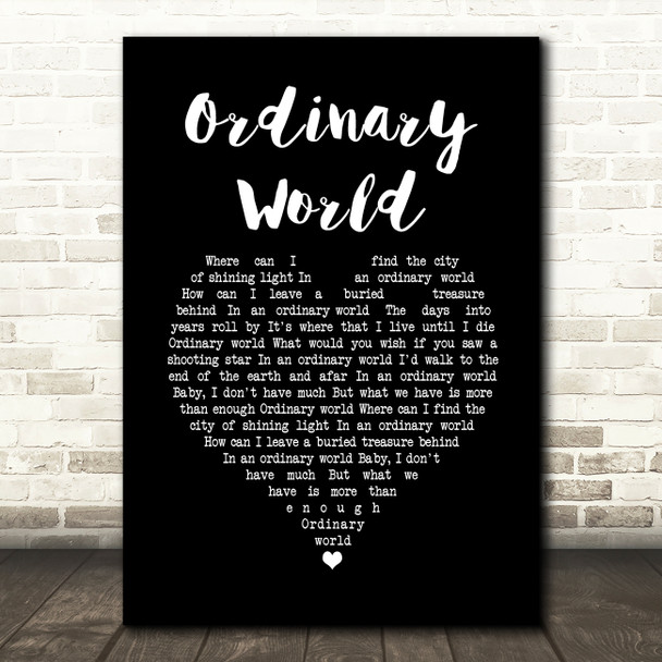 Green Day Ordinary World Black Heart Song Lyric Quote Music Print