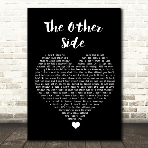Ruelle The Other Side Black Heart Song Lyric Quote Music Print