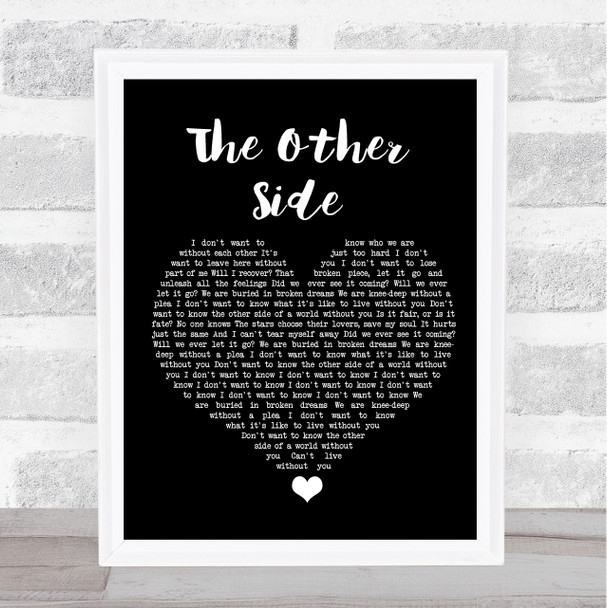 Ruelle The Other Side Black Heart Song Lyric Quote Music Print