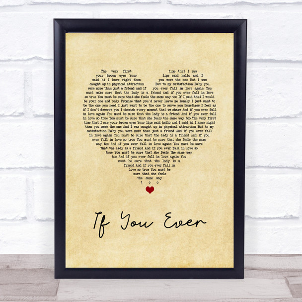 Gabrielle with East 17 If You Ever Vintage Heart Song Lyric Quote Music Print