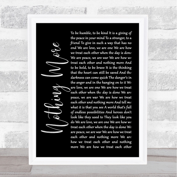 The Alternate Routes Nothing More Black Script Song Lyric Quote Music Print