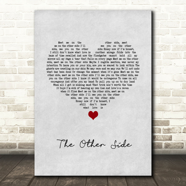 David Gray The Other Side Grey Heart Song Lyric Quote Music Print