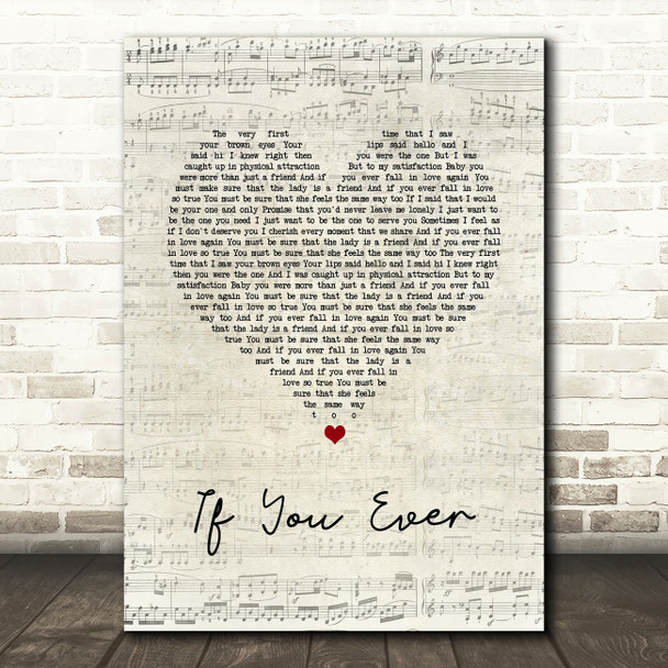 Gabrielle with East 17 If You Ever Script Heart Song Lyric Quote Music Print