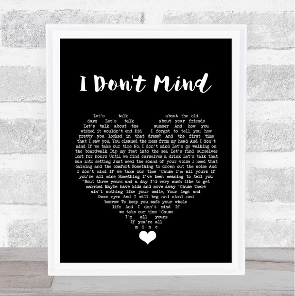 Defeater I Don't Mind Black Heart Song Lyric Quote Music Print