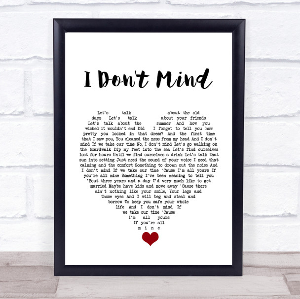 Defeater I Don't Mind White Heart Song Lyric Quote Music Print