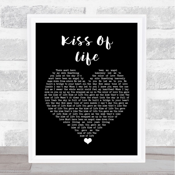 Sade Kiss Of Life Black Heart Song Lyric Quote Music Print