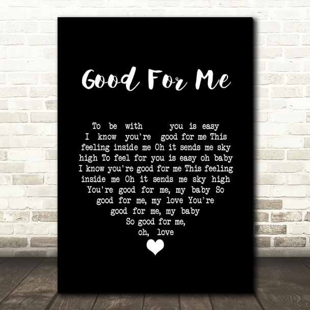 Above & Beyond Good For Me Black Heart Song Lyric Quote Music Print