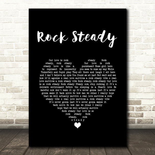 No Doubt Rock Steady Black Heart Song Lyric Quote Music Print
