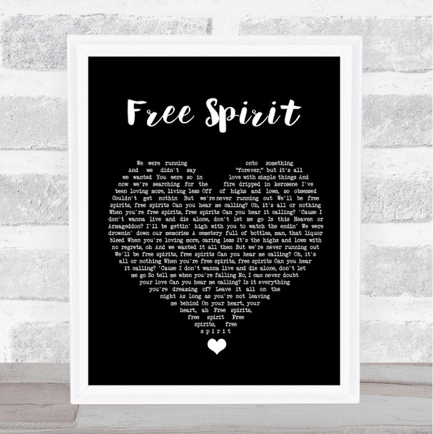 Khalid Free Spirit Black Heart Song Lyric Quote Music Print
