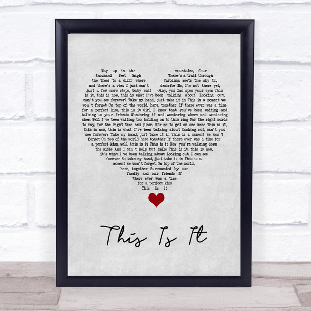 Scotty McCreery This Is It Grey Heart Song Lyric Quote Music Print