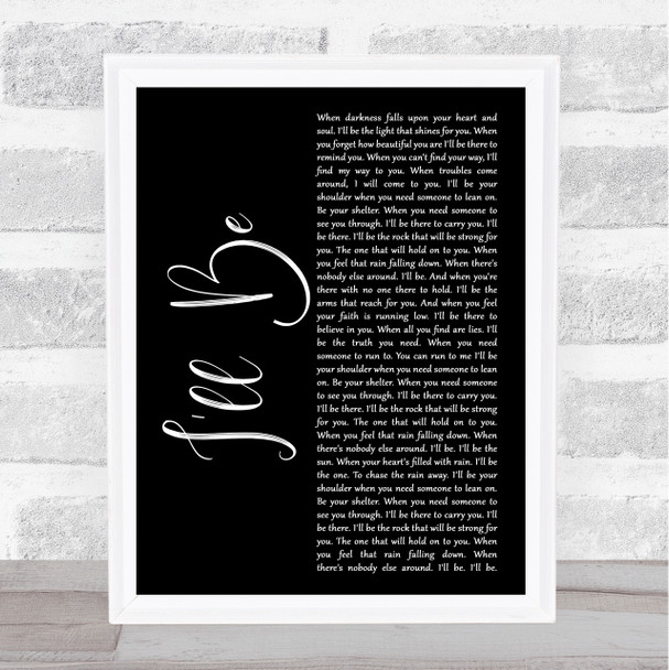 Reba McEntire I'll Be Black Script Song Lyric Quote Music Print