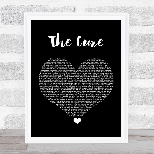Little Mix The Cure Black Heart Song Lyric Quote Music Print
